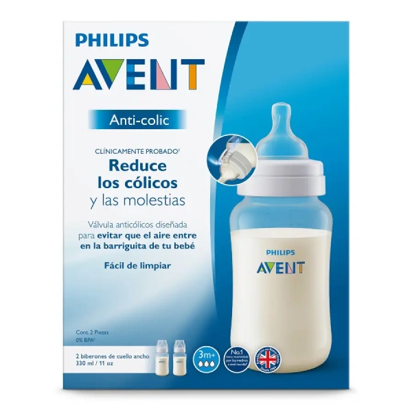 Бутылочка Philips Avent Anti-colic 330мл 2шт с 3месяцев SCF816/27
